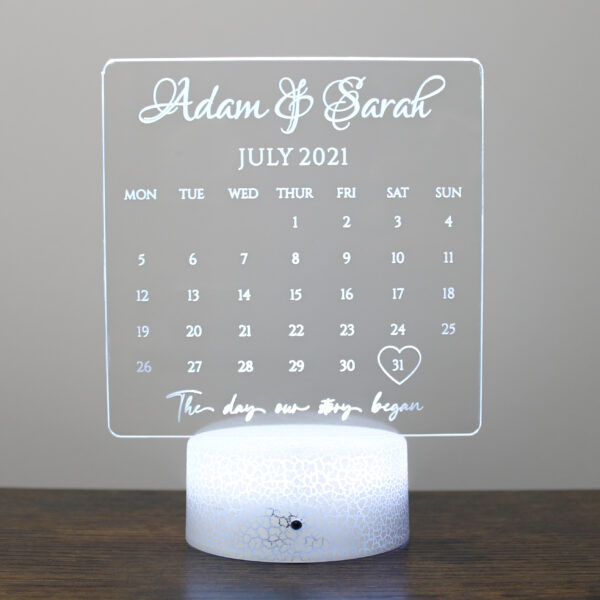 Calender Wedding Lamp