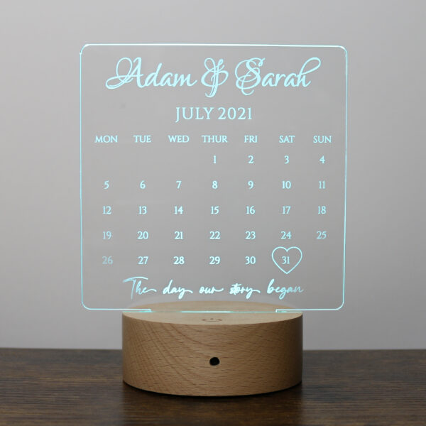 Calender Wedding Lamp - Image 2