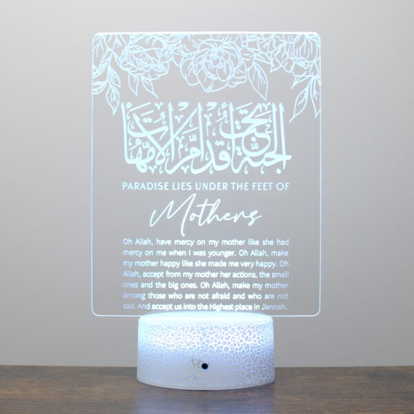 Jannah lies under the feet of mothers Lamp